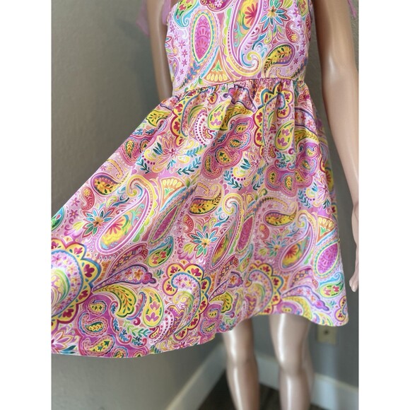 Day + Moon COLORFUL PAISLEY Baby Doll SUMMER SPRING ROMANTIC Dress SZ LARGE #49 - Picture 6 of 11